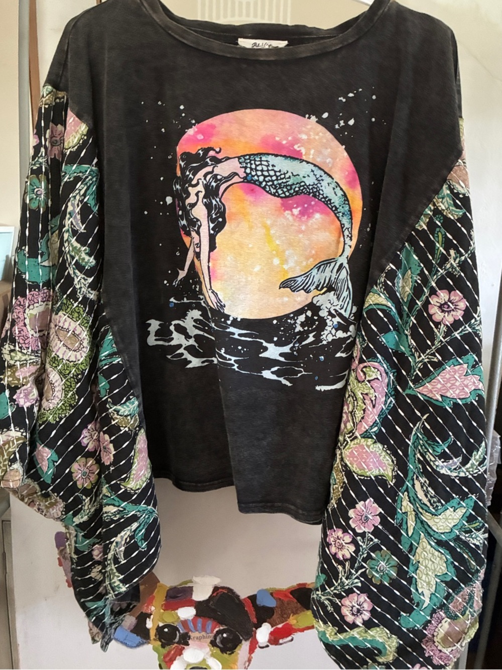 Blue Velvet Black Cozy Fleece Top